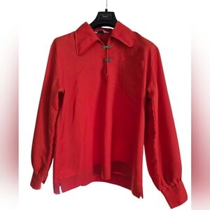 Cosplay Renfair Orange Shirt With Metal Buckles Large 25in P2P